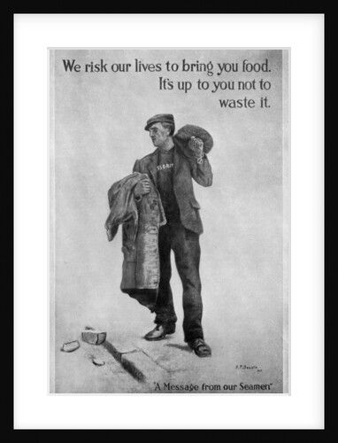 'We risk our lives...', First World War poster by James Prinsep Beadle