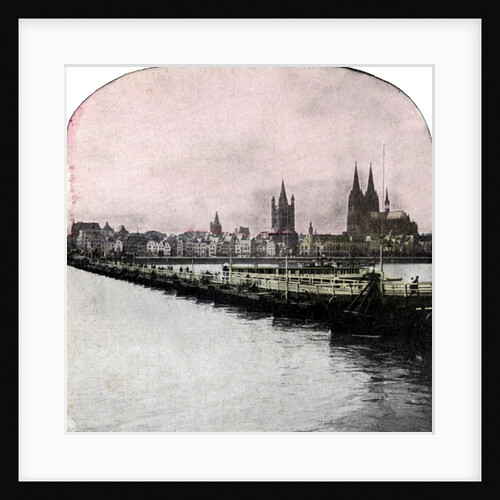 The Bridge of Boats across the Rhine, Cologne, Germany by Anonymous