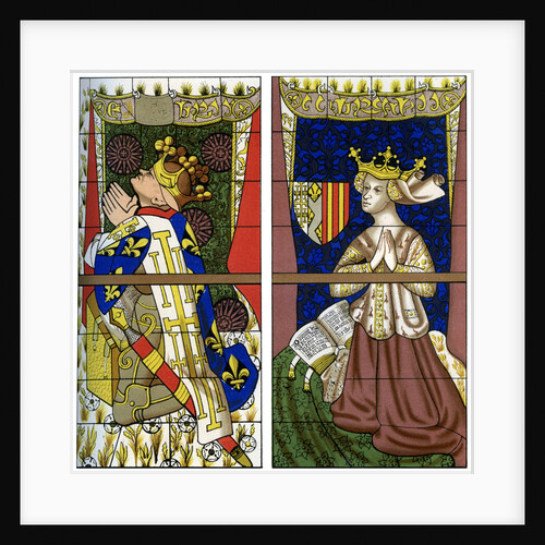 Fragment of a stained glass window in Le Mans Cathedral, Mans, France by Franz Kellerhoven