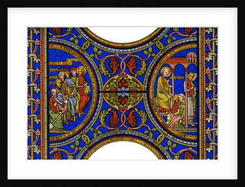 Fragment of a stained glass window in Canterbury Cathedral, Canterbury, Kent by Hauger