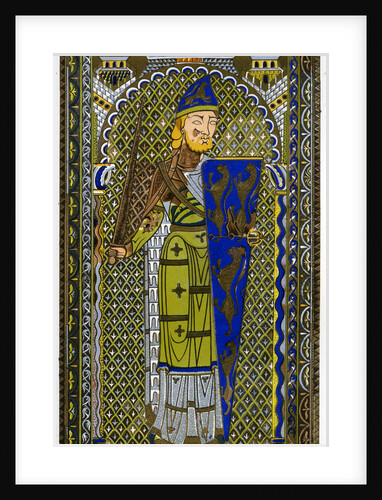 Representation of the enamel effigy of Geoffrey V on his tomb at Le Mans Cathedral by Lemercier