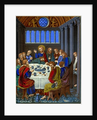 Representation of 'The Last Supper' on enamelled copper by Franz Kellerhoven