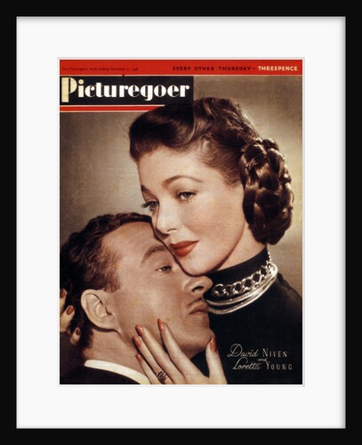 David Niven (1910-1983) and Loretta Young (1913-2000), actors by Anonymous