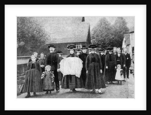 A baptismal procession, Black Forest, Germany by Georg Haeckel