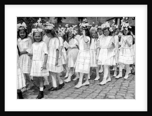 Young girls at a church festival, Berlin, Germany by Anonymous