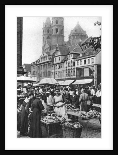 The market place at Worms Cathedral, Worms, Germany by Donald McLeish