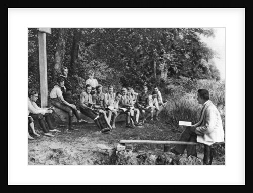 Boys studying nature, Germany by Anonymous