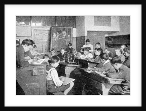 Schoolboys in a drawing lesson, Germany by Photothek