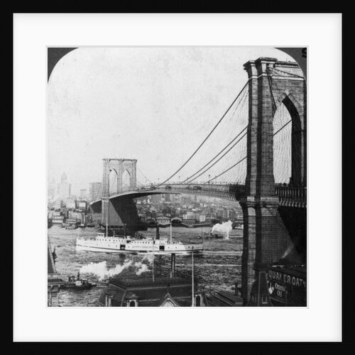 Brooklyn Bridge, New York, USA by Underwood & Underwood