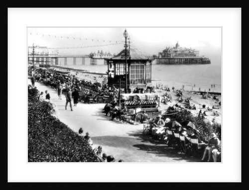The bandstand and pier, Eastbourne, East Sussex by E Dennis