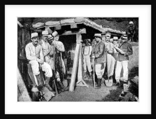 French sappers laying mines, France, First World War by Anonymous