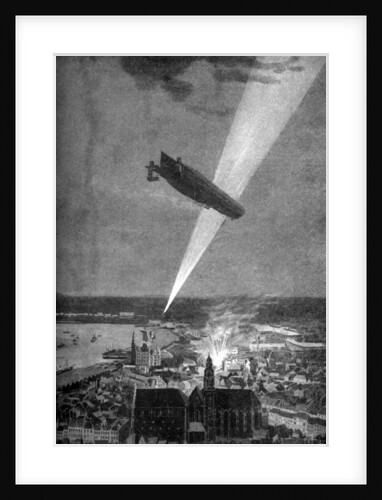 Zeppelin bombardment of Antwerp, First World War by RG Mathews