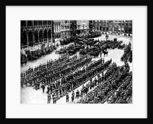 The German army in Brussels, First World War by Anonymous