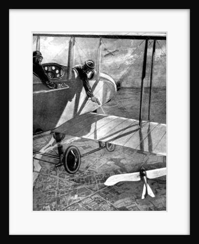 British biplane versus German Taube, First World War by Anonymous