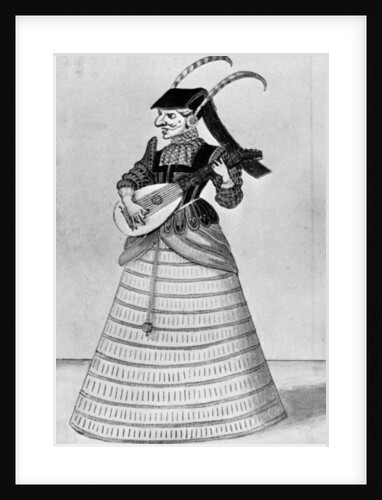 A woman playing a stringed instrument by Daniel Rebel