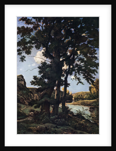 Oak trees in Chateaunenard, France by Henri-Joseph Harpignies