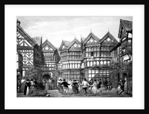 16th Century timberwork at Little Moreton by Joseph Nash