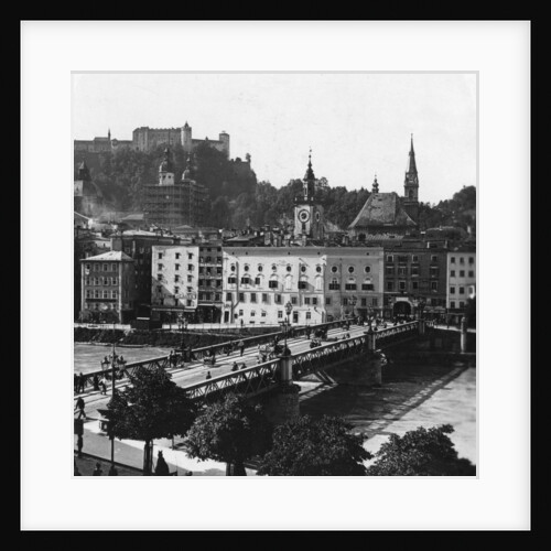 Bridge over the Salzach, Salzburg, Austria by Wurthle & Sons