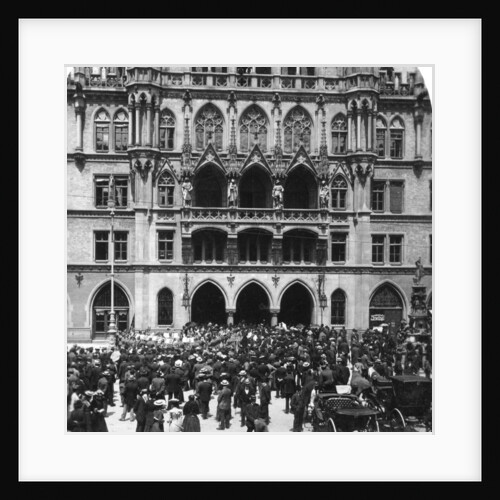 An outdoor concert at the Town Hall, Munich, Germany by Wurthle & Sons
