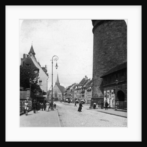 Strassenkarte, Nuremberg, Bavaria, Germany by Wurthle & Sons