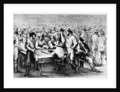 Gambling in the mines, Monte, California by Britton & Rey