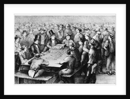 Gambling in the mines, Faro, California by Britton & Rey