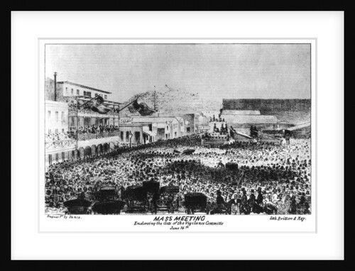 A mass meeting outside Fort Vigilant, Sacramento, California by Britton & Rey