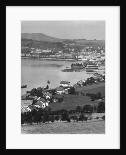 The lakefront at Gmunden, Salzkammergut, Austria by Wurthle & Sons