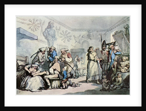 The Interior of a French Barracks by Thomas Rowlandson