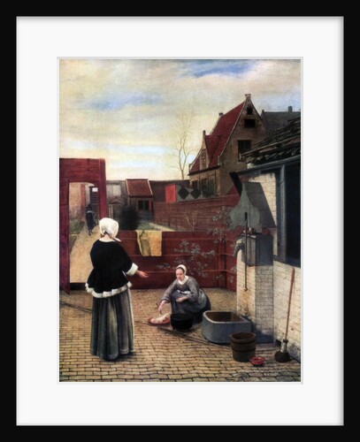 A Woman and her Maid in a Courtyard by Pieter de Hooch