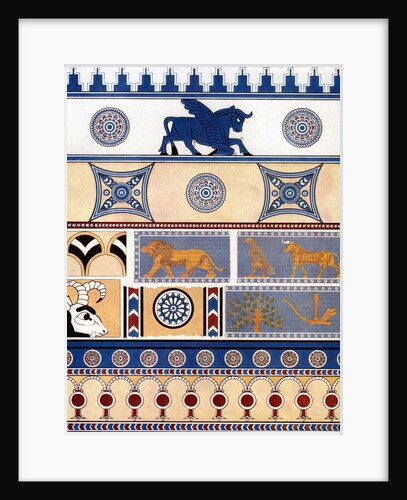Assyrian brick and tile design by Anonymous