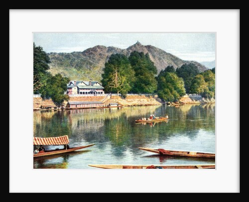 The river Jhelum and clubhouse at Srinagar, India by Anonymous