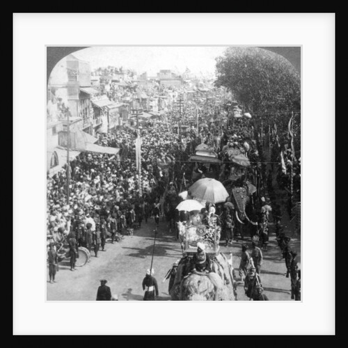 The Duke and Duchess of Connaught and in the great Durbar procession, Delhi, India by Underwood & Underwood