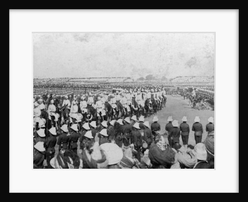 The Imperial Cadet Corps escorting their majesties into the Durbar arena, Delhi, India by HD Girdwood