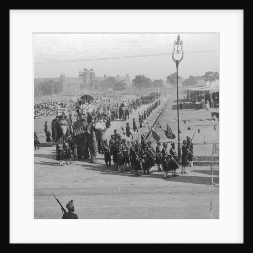 Maharajahs rounding Jumma Muisjid, Delhi, India by HD Girdwood