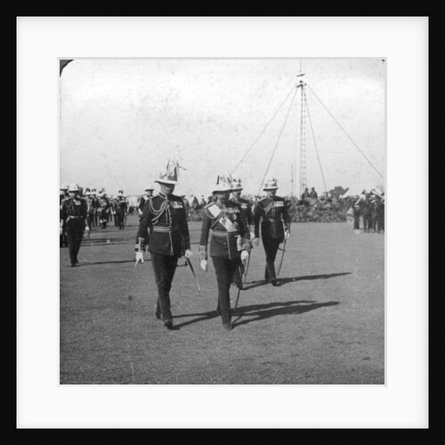 King George V (1865-1936) with Brigadier General Sir R Grimston, Delhi, India by HD Girdwood