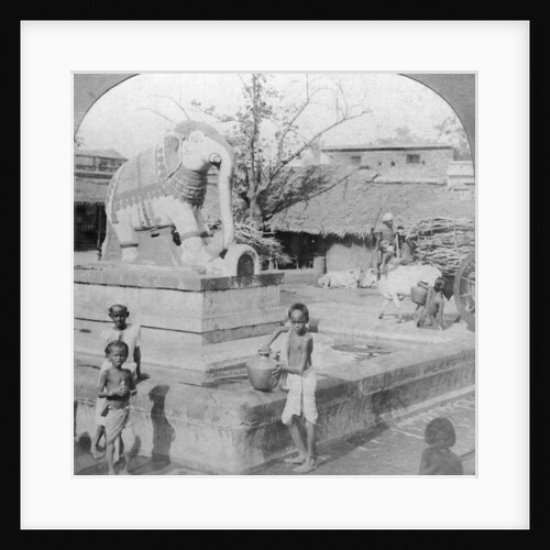 An elephant fountain, Madura, India by BL Singley