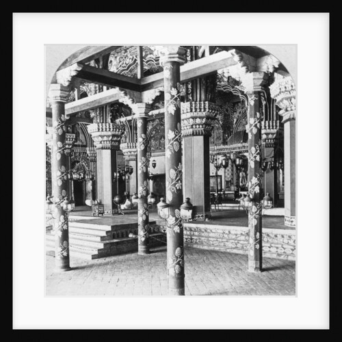 The Mahratta durbar hall, Palace of the Princess of Tanjore, Tanjore (Thanjavur), India by BL Singley