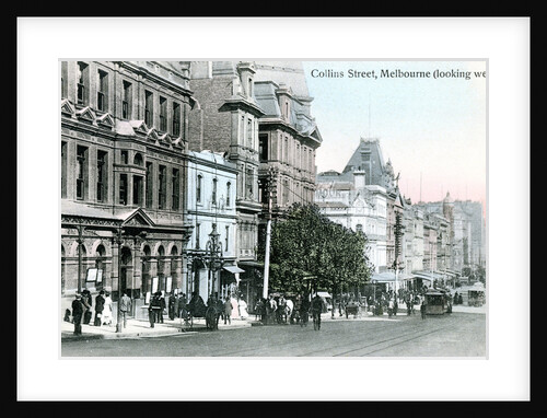 Looking west along Collins Street, Melbourne, Australia by Anonymous
