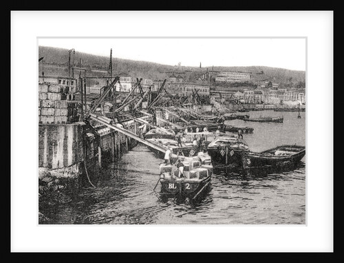 Boats on the river Malecon, Valparaiso, Chile by Anonymous