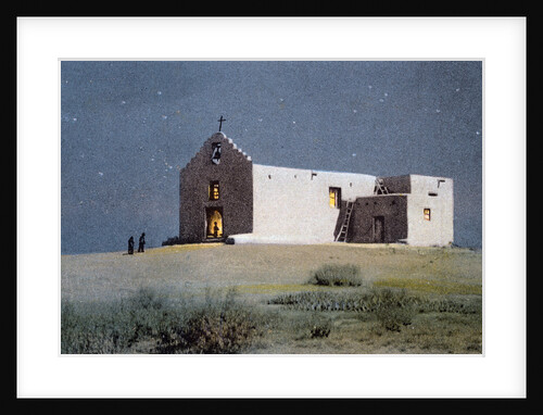An Indian Church, Pueblo of Sandia, near Albuquerque, New Mexico, USA by Fred Harvey
