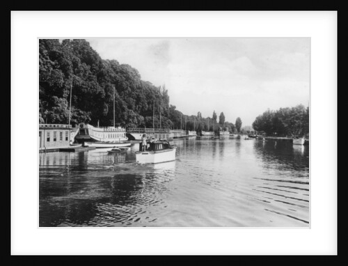 College barges on the River Isis, Oxford by C Richter