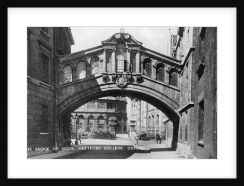 The Bridge of Sighs, Hertford College, Oxford University, Oxford by Anonymous