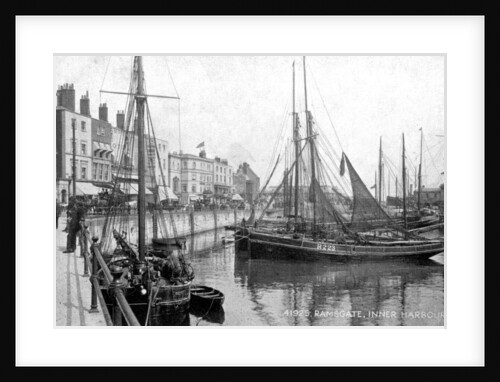 The Inner Harbour at Ramsgate, Kent by Photochrom Co Ltd of London