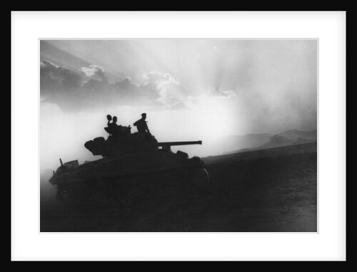 A squadron of tanks on the way to Rammacca, Sicily by Anonymous