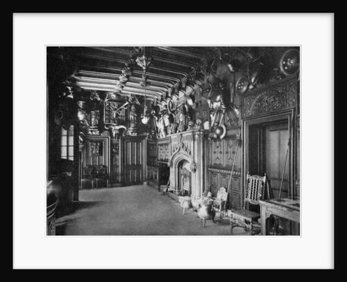 The hall of Abbotsford Hall, near Melrose, Scotland by WA Mansell