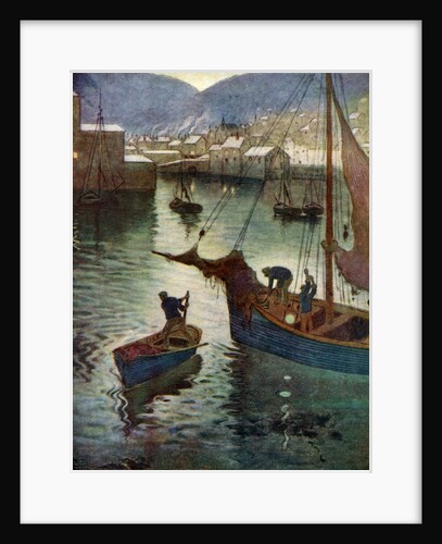 'The Harbour, Polperro', Cornwall by Edward Frederick Ertz