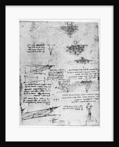 Reflections of the sun on water by Leonardo Da Vinci