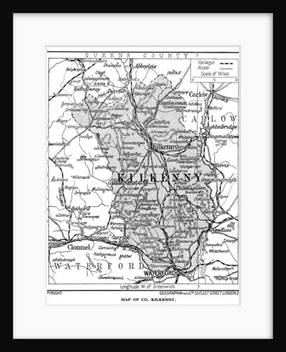 Map of County Kilkenny, Ireland by Anonymous