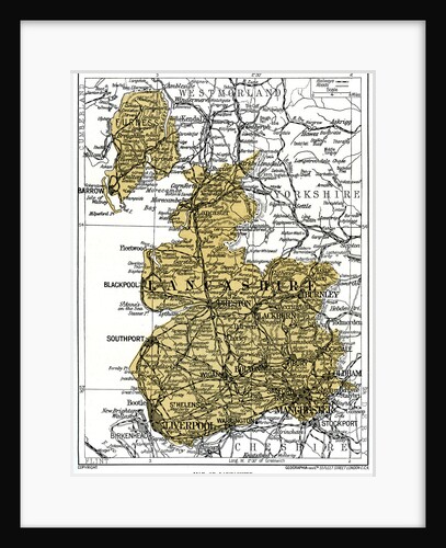 Map of Lancashire by Anonymous